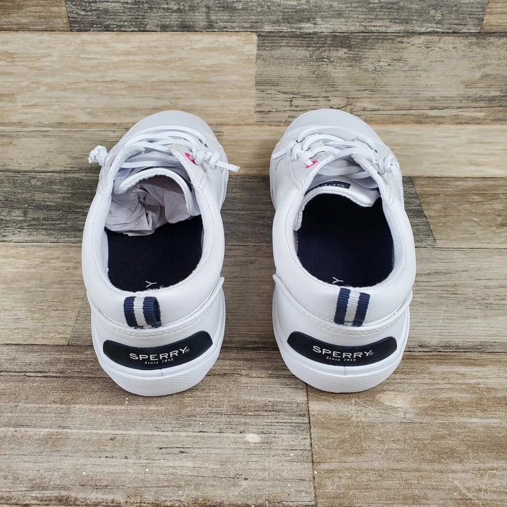 Sperry Pier Boat Shoes Kids Sz 4.5 Low Top Sneakers (WORN 1X)